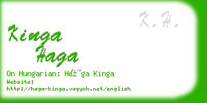 kinga haga business card